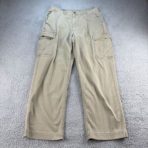 Polo Ralph Lauren Cargo Pants Mens 36x32 Beige Vintage Y2K Wide Baggy Military